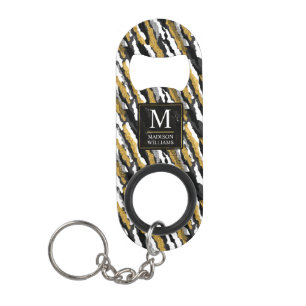 Black and Gold Glitter White Animal Zebra Pattern