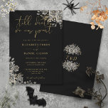 Black And Gold Gothic Roses Floral Wedding Invitation<br><div class="desc">This elegant gothic wedding invitation can be personalised with your information in chic typography with your monogram initials on the reverse. Designed by Thisisnotme©</div>