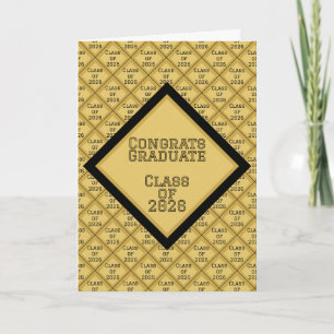 Black and Gold Graduation Card 2026