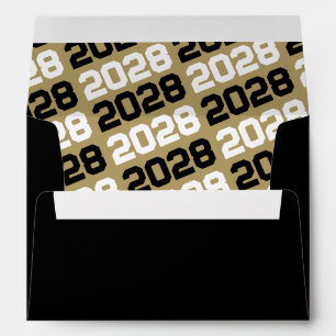 Black and Gold Graduation Envelopes
