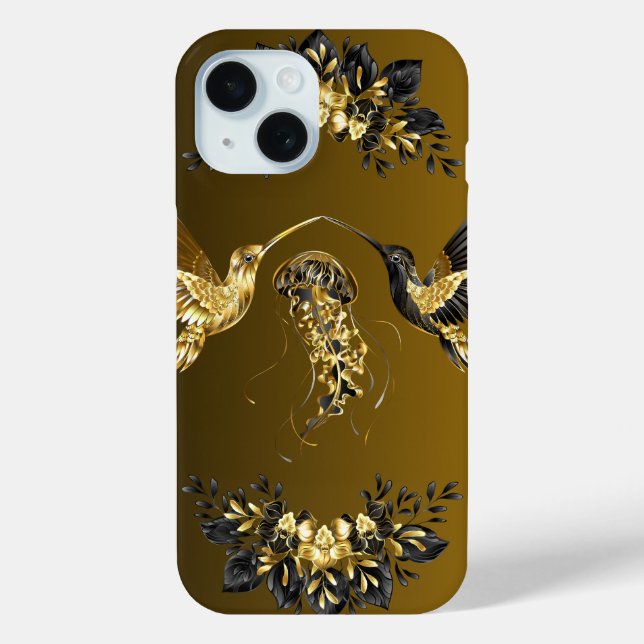 Black and Gold Graphic Art, Ethereal Unison Case-Mate iPhone Case (Back)
