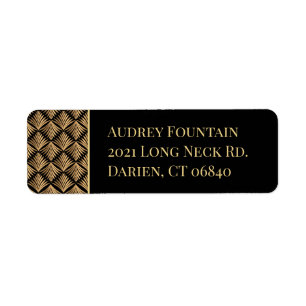Black and Gold Great Gatsby Elegant Art Deco