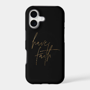 Black and Gold Have Faith Quote