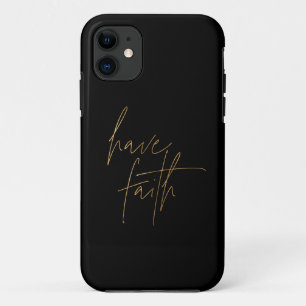 Black and Gold Have Faith Quote Case-Mate iPhone Case