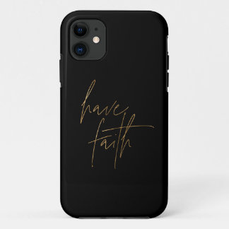 Black and Gold Have Faith Quote Case-Mate iPhone Case