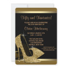Black and Gold High Heels Womans 50th Birthday