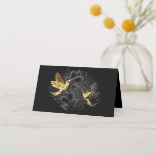 Black and Gold Hummingbird Appointment Card