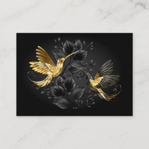Black and Gold Hummingbird Appointment Card