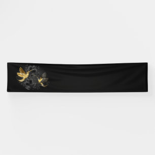 Black and Gold Hummingbird Banner