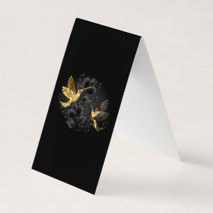 Black and Gold Hummingbird Business Card