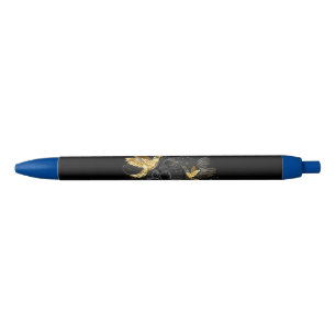 Black and Gold Hummingbird Ink Pen