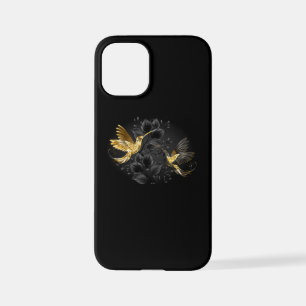 Black and Gold Hummingbird iPhone 12 Mini Case
