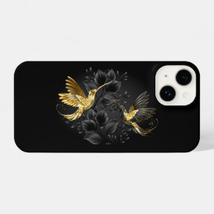 Black and Gold Hummingbird iPhone 14 Case