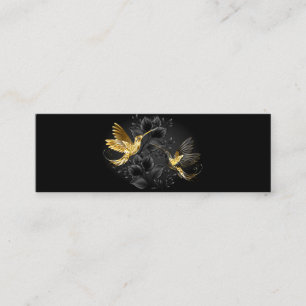Black and Gold Hummingbird Mini Business Card