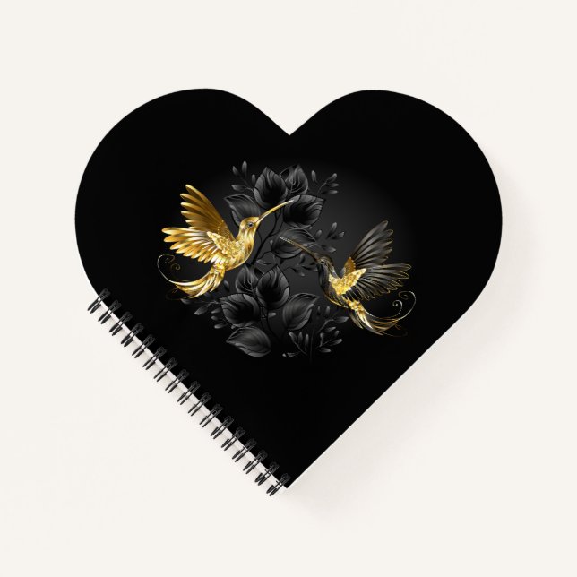 Black and Gold Hummingbird Notebook (Front)