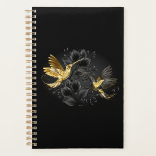 Black and Gold Hummingbird Planner