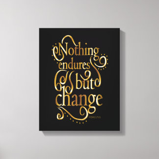 Black And Gold  Inspirational Quote Canvas Print
