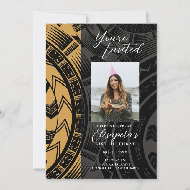 Black and Gold Invitation (Front)
