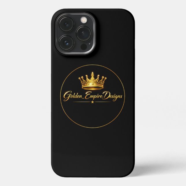 Black and gold iPhone phone case (Back)