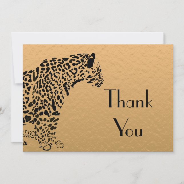 Black and Gold Jaguar Thank You (Front)