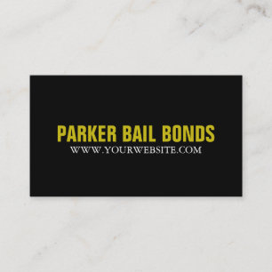 Black and Gold Jail Bail Bonds Company Business Card