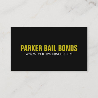 Black and Gold Jail Bail Bonds Company Business Card