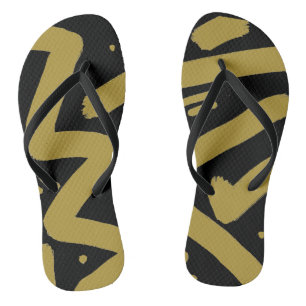 Black and Gold  Jandals