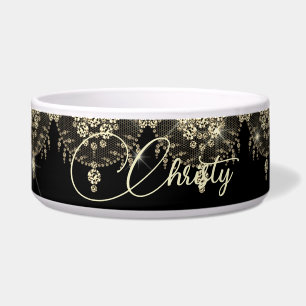 Black and gold lace elegant sparkle   mug