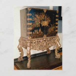 Black and gold lacquer cabinet postcard