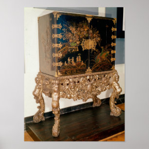 Black and gold lacquer cabinet poster