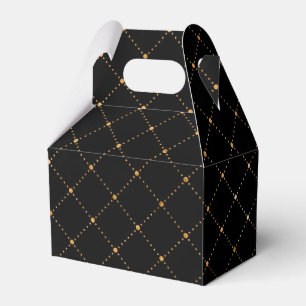 Black and Gold Lattice Favour Box