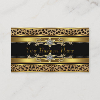 Black and Gold Leopard Business Card