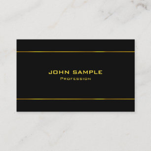 Black And Gold Lights Attractive Glamour Plain Business Card