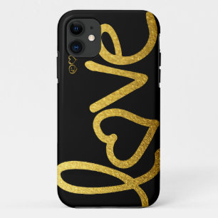 Black and Gold Love Case-Mate iPhone Case