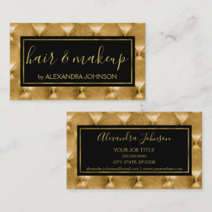 Black and Gold Luxury Salon Pillow Cushion Business Card