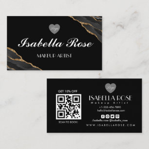 Black and Gold Marble Business Card