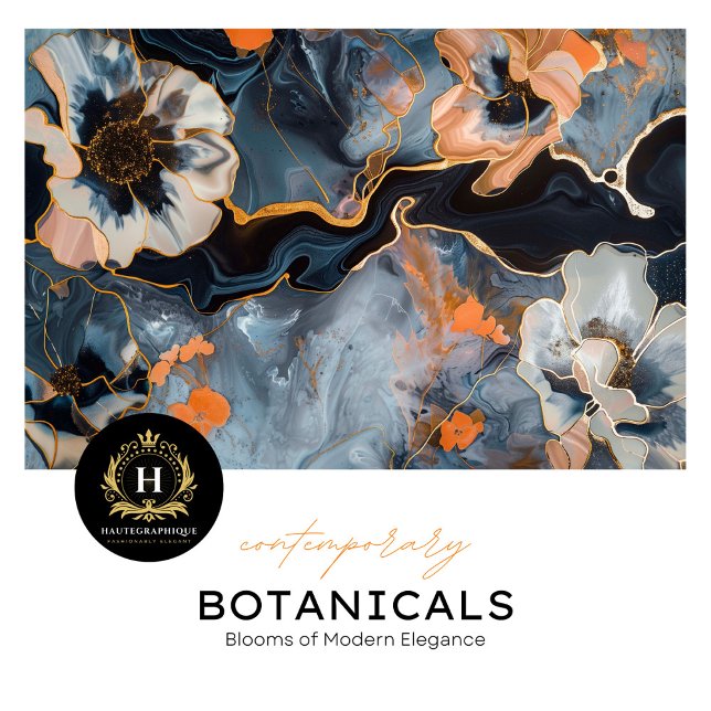 Black and Gold Marble Floral Luxury Decoupage Tissue Paper (Creator Uploaded)