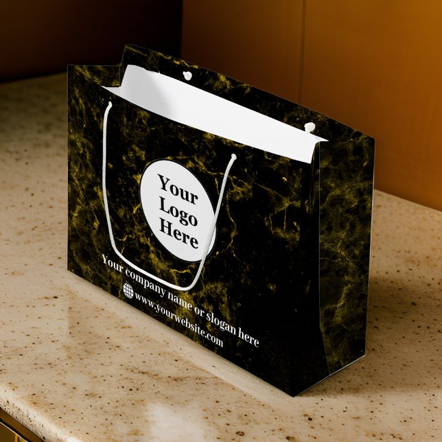 Black and gold marble large gift bag (Creator Uploaded)