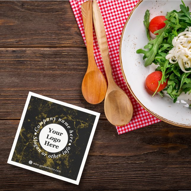 Black and gold marble  napkin (Creator Uploaded)