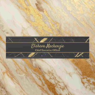 Black and Gold Marble Office Door Sign Name Plate