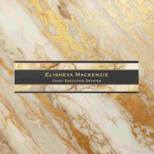 Black and Gold Marble Office Door Sign Name Plate