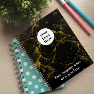 Black and gold marble planner