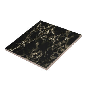 Black and Gold Marble Stone Tile