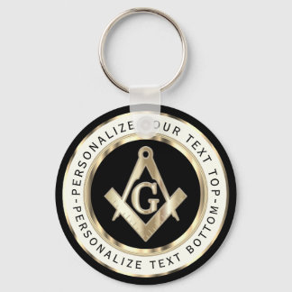 Black and Gold Mason - Customise Key Ring