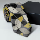 Black and Gold- MCM Pattern Tie<br><div class="desc">A simple half moon pattern border.. You can change colours in the advanced design area.</div>