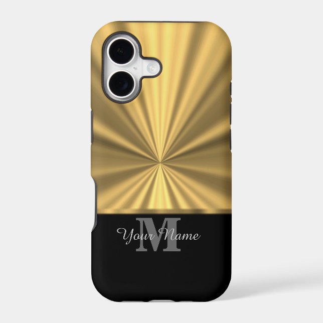 Black and gold metallic monogram (Back)