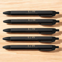 Black and Gold Minimalist Modern Monogram