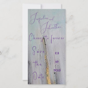 Black and Gold Modern Abstract Save the Date