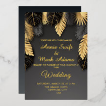 Black and Gold Modern Elegant Trendy   Wedding