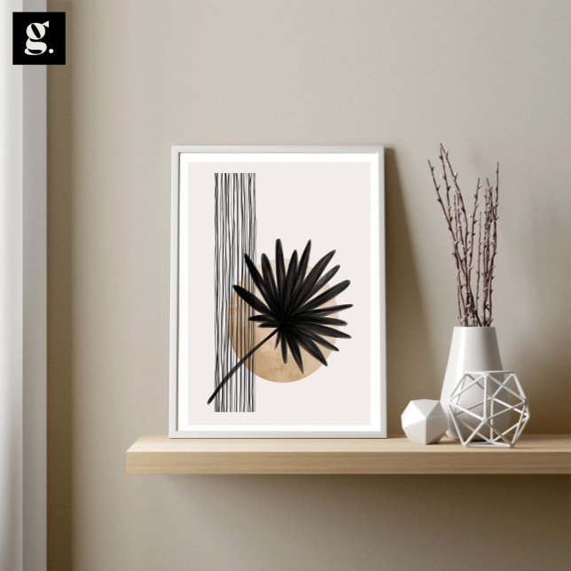 Black and Gold, Modern Plant Art, Peaceful Artwork Poster (Creator Uploaded)